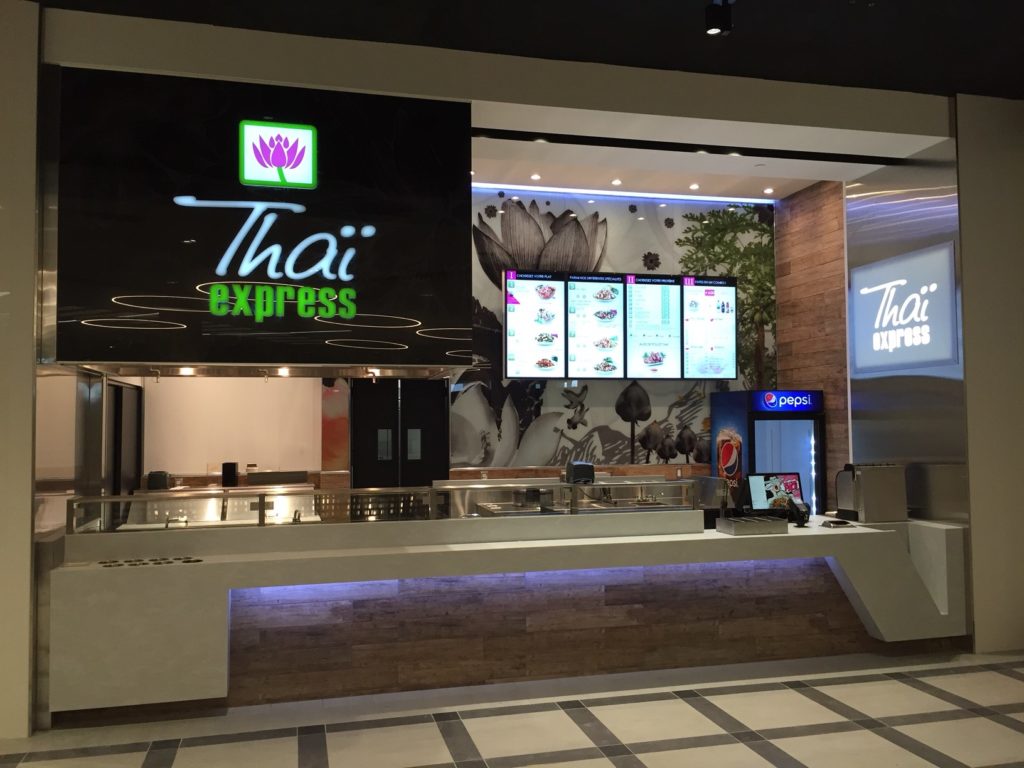 Tthai express franchise location in a mall
